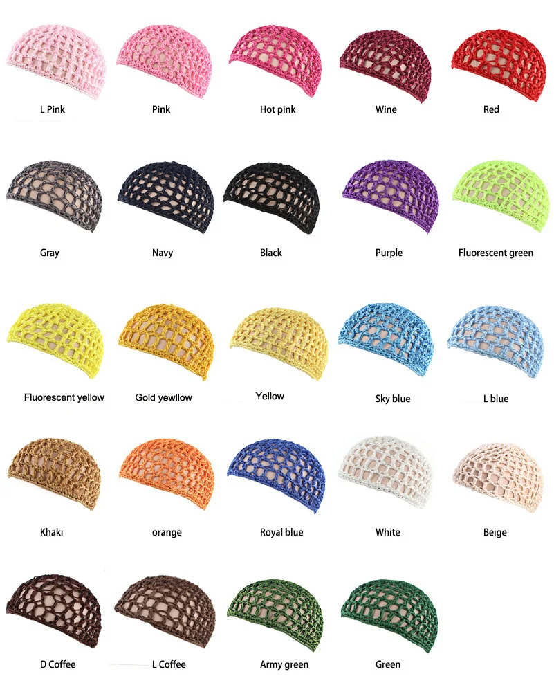Neues Damen-Mesh-Haarnetz, schwarze Perückenkappen, handgefertigte Häkelkappe, verstellbarer Riemen, Haarnetz zum Schlafen, Turban, Hut, Chemo-Hüte – Detail 3