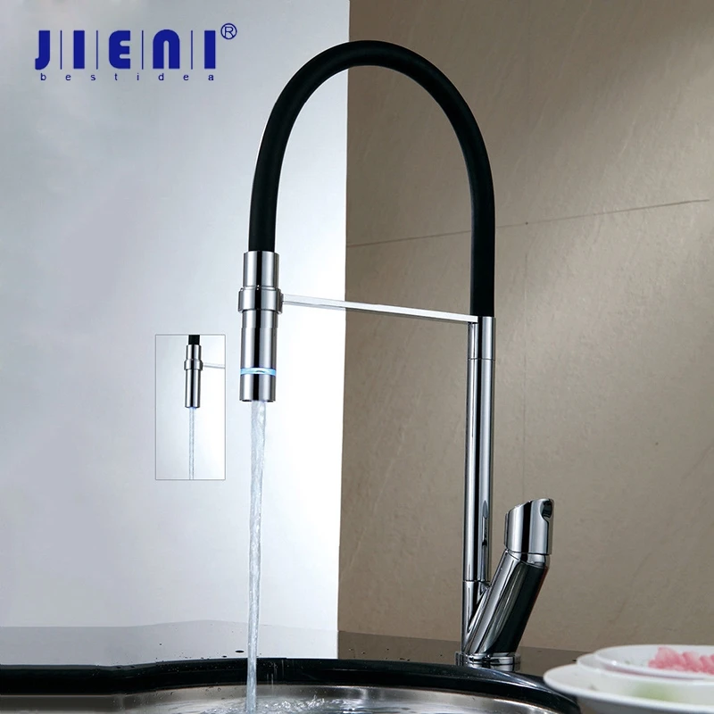 

JIENI 360 Swivel Spout Chrome Brass Taps Deck Mounted Vessel Sink Mixer Tap Kitchen Basin Sink Faucet Hot & Cold Mixer