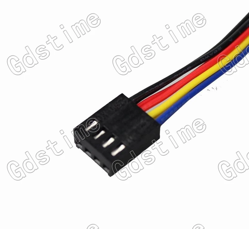 Gdstime 2pcs 4pin Female to dual 4P male cable wire 30cm for CPU PC Case Fan Y-Splitter Adapter Cable
