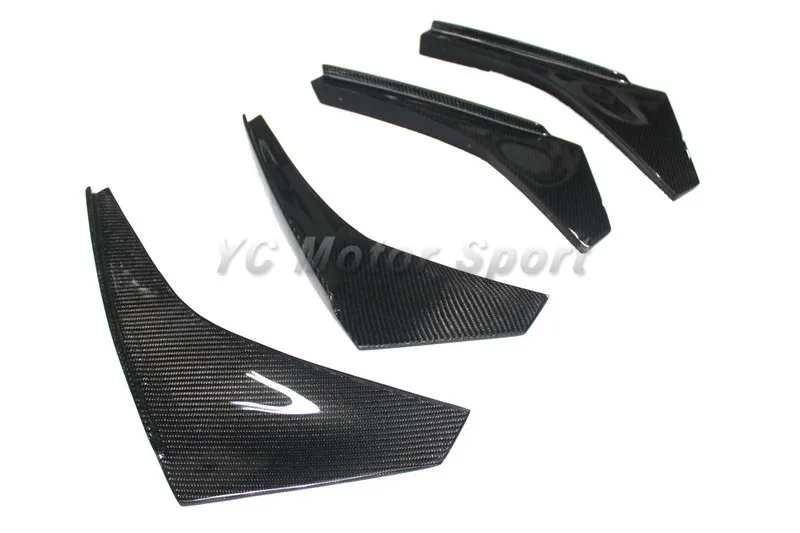 Car Accessories Carbon Fiber JDM Style Front Bumper Canard 4psc Fit For 2011-2014 R35 GTR GTR35 DBA Front Bumper Canard