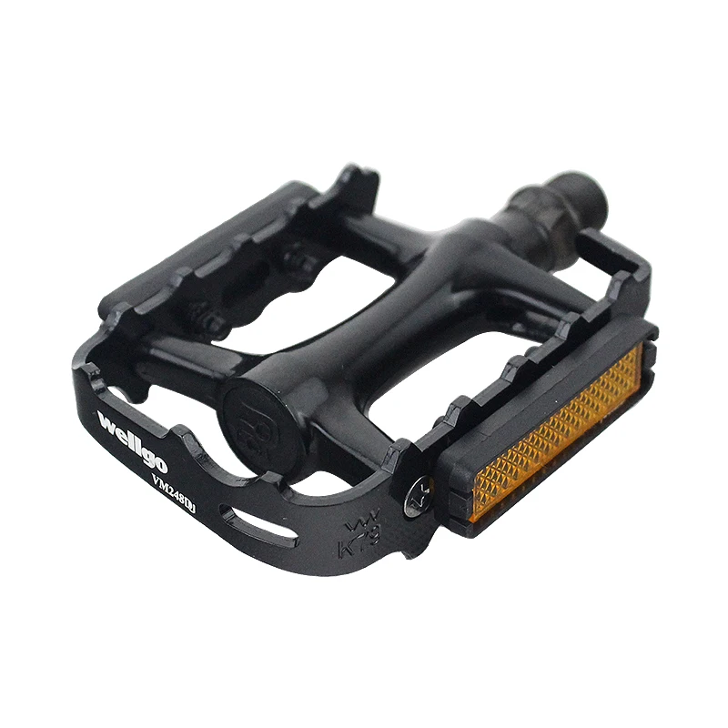 WELLGO Ultralight Bearing Pedals M248 Road Bike Pedal MTB Accessories M248DU Aluminum Alloy Black Silver Mountain Bicycle Parts