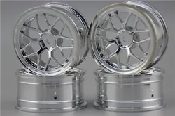 4pcs 1/10 Touring&Drift 15% Reinforced Nylon Wheel Rim  I7YC (Chrome) 3mm offset  fits for 1:10 Touring&Drift Car