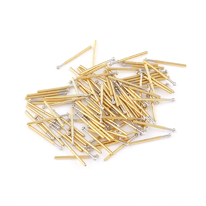 100PCS Spring Test Probe P75-LM3 Test Pin Copper Nickel Plated Spring Test Pin Head Dia 1.50mm P75-LM Pogo Pin 1.02mm