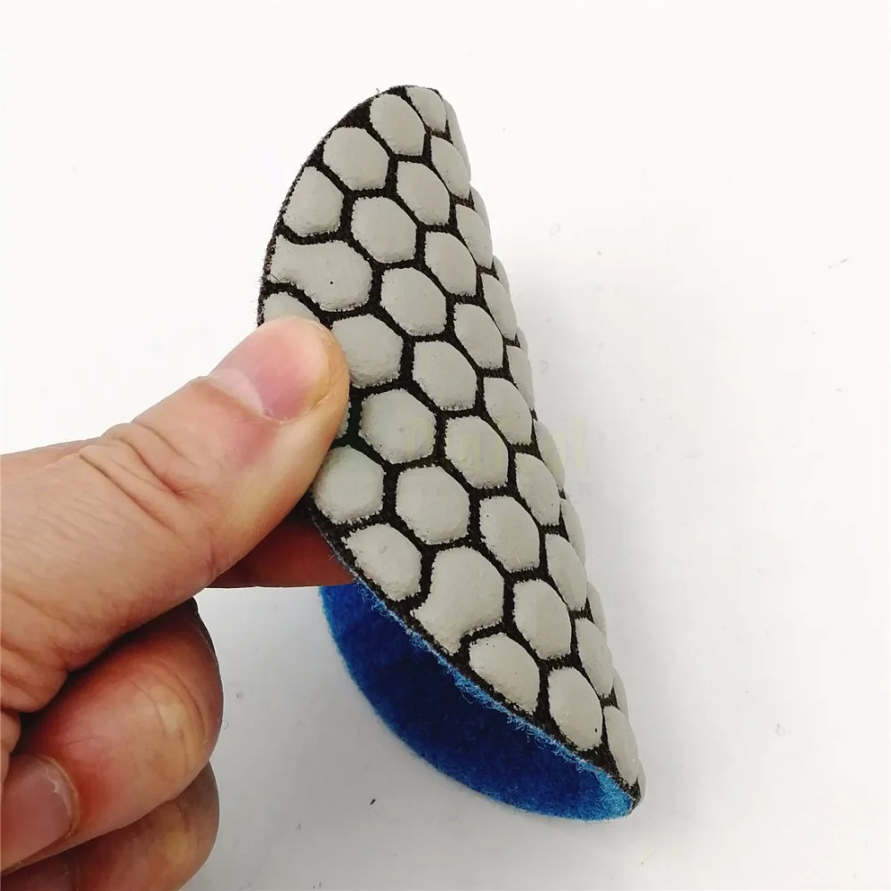 SHDIATOOL 7Pcs 4นิ้วเพชร Polishing Pads และ Backer ยาง DIA 100MM เรซิ่นเพชรขัดแบบยืดหยุ่นแผ่น