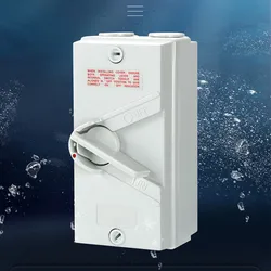 IP65 1P 2P 3P 4Poles 20A 32A 63Amp Weatherproof Isolating Switch Outdoor Waterproof Isolator Switch