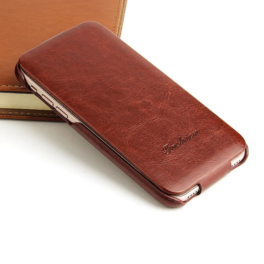 Vertical Flip Genuine Leather Cover Case for Apple iPhone 15 XR 11 12 13 14 Pro Max 6 7 8 SE 2020 12 13 Mini Fundas Coque