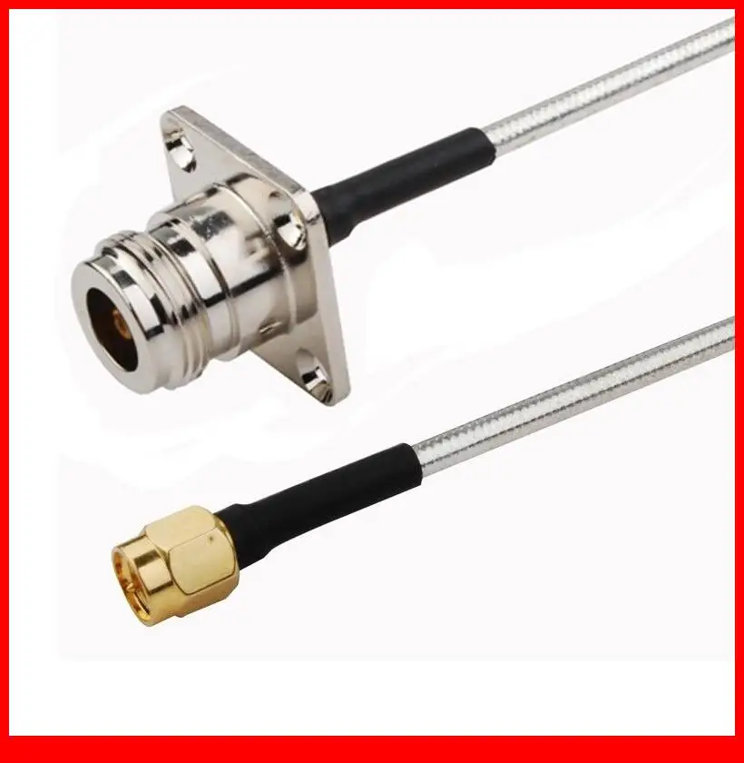 

10pcs/lot 15CM RF Pigtail N female panel mount to SMA male Semi-rigid cable .141',RG402