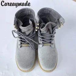 Careaymade nowa wiosna i jesień brytyjski styl retro zamszowe buty Casual, moda Sweetheart buty botki, 3 kolory