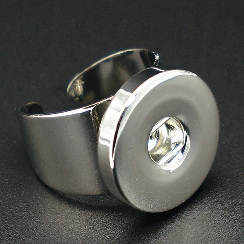 New JZ0031 Simple Silver plated Wide snap rings fit 18MM snap buttons DIY fittings wholesale