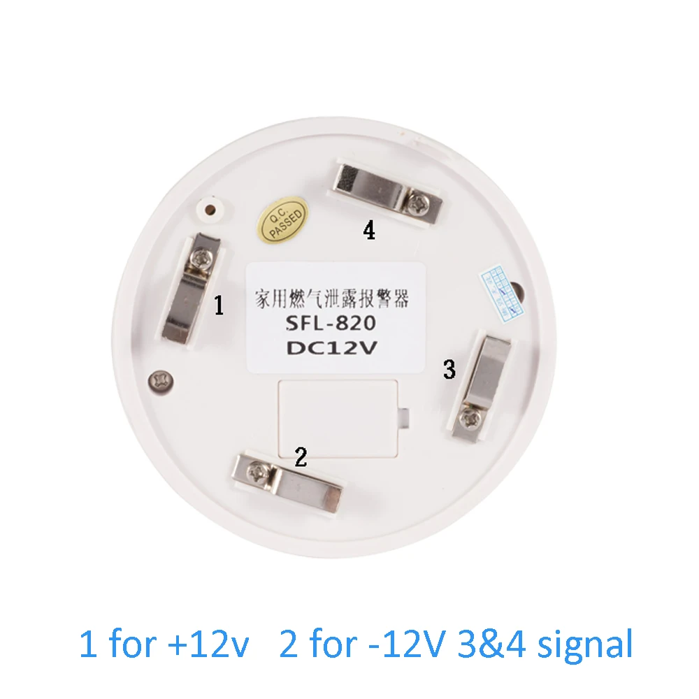 Проводной Потолочный детектор утечки газа, 1 шт., 9-15 В постоянного тока, пожарная сигнализация, Домашняя безопасность, нормально закрытое реле,