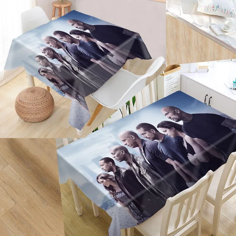 Custom Fast Furious Modern Dustproof Tablecloth High Quality Print Tablecloth Everything for Home and Kitchen