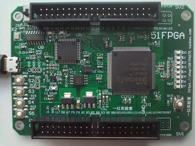 

51FPGA LabVIEW FPGA Новая плата XC6SLX9 Spartan6