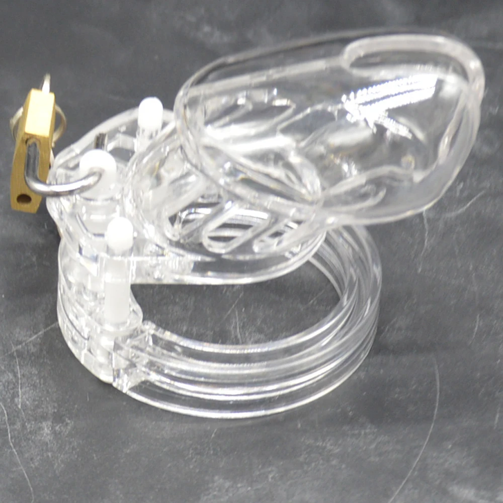 Male Chastity Device Cock Cage With 5 Size Rings Brass Lock Locking Number Tags Sex Toys CB6000