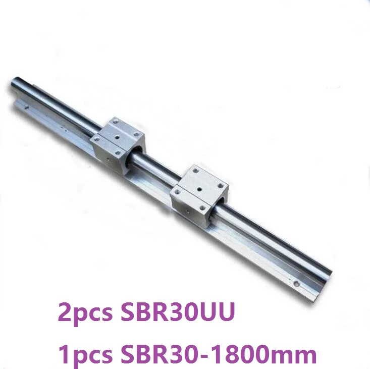 

1pcs SBR30 -L 1800mm support rail linear guide rail + 2pcs SBR30UU linear blocks for CNC router parts