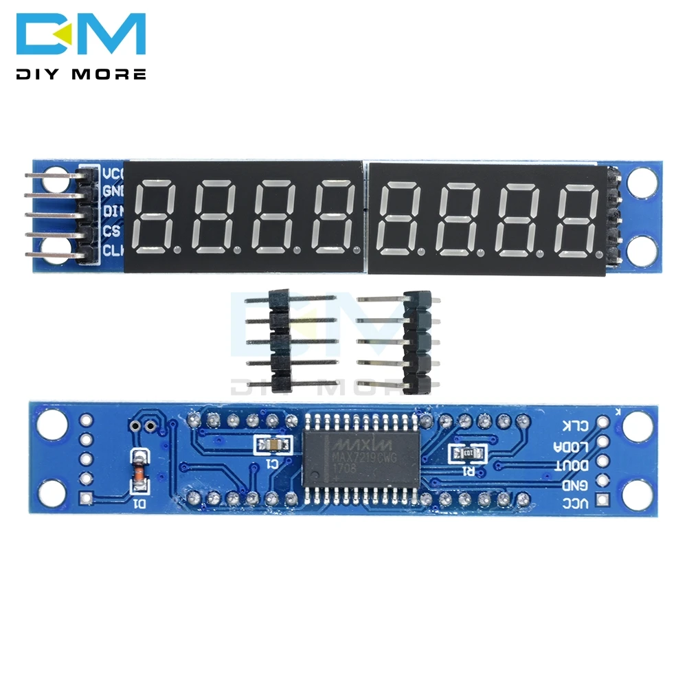 MAX7219 7 Segment LED Dot Matrix 8 Digit Digital Tube Display Control Module For Arduino 3.3V 5V Microcontroller Serial Driver