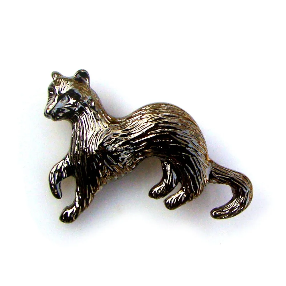 Metal Skunks Pin Brooch Cute Ferret Vivid Animal Weasel Charm Badge Pin Fashion Ornament Jewelry Accessories 1pc x New