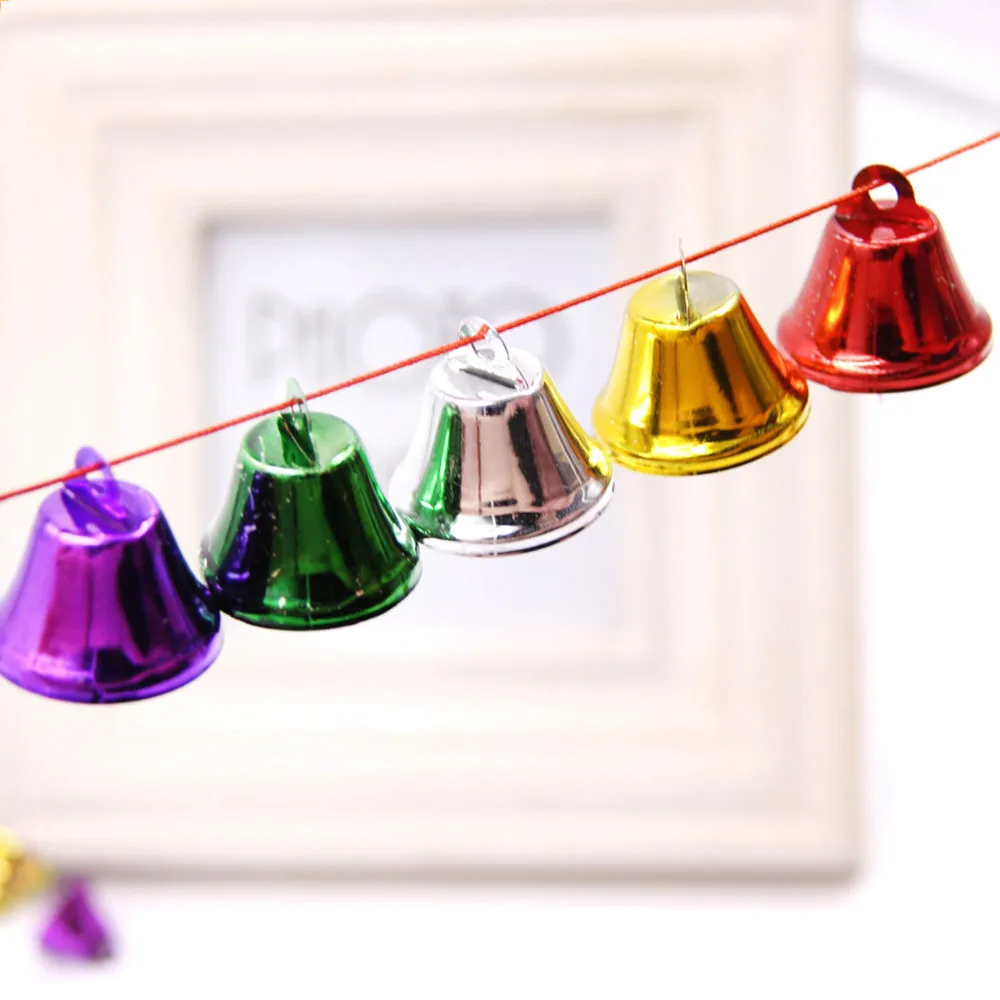 10Pcs DIY Metal Creative Mini Colorful Small Bell Musical Percussion Instruments Pendant Bell Crafts Entertainment