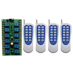 500m AC 220V 12 CH Channel 12CH RF Wireless Remote Control LED Light Bulb Switch System Receiver + Transmitter, 315 433 MHz