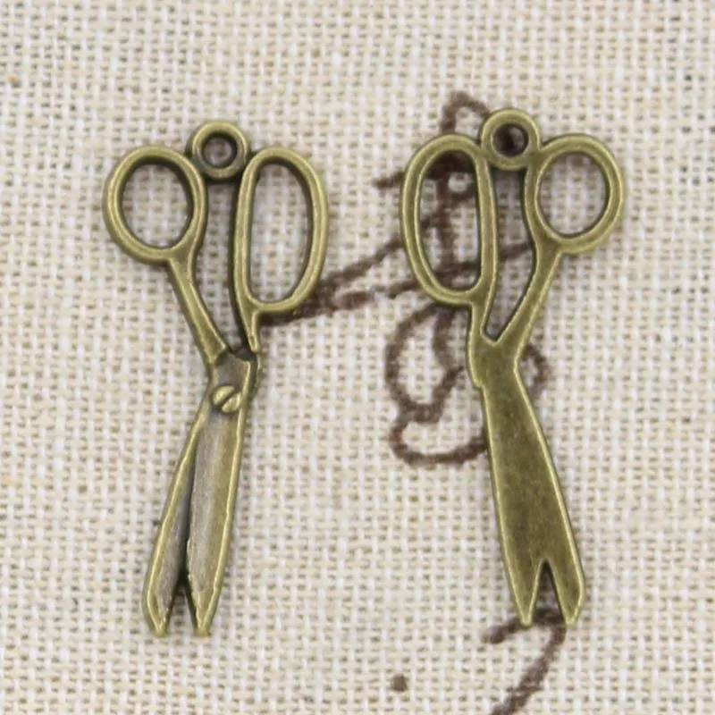 15pcs Charms Scissors 30x13mm Antique Making Pendant fit,Vintage Tibetan Bronze Silver color,DIY Handmade Jewelry