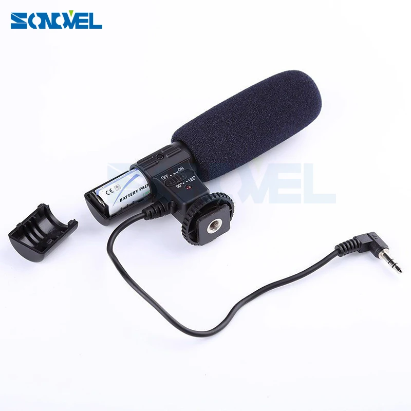 Mic-01 Professional Shotgun Condenser Camera Microphone for Canon EOS M2 M3 M5 M6 800D 760D 750D 77D 80D 5Ds R 7D 6D 5D Mark IV