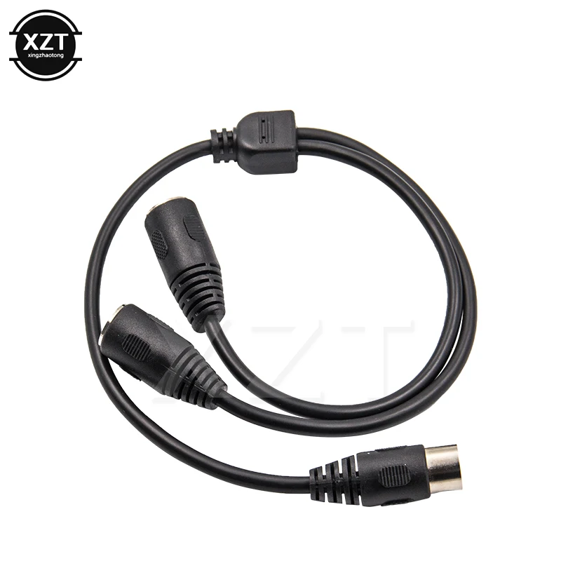 1pc Adapter Cable 5 PIN MIDI DIN 1 Male Plug to 2x Female Socket Y Splitter Adapter Cable 50cm Converter 5 pin extension cable