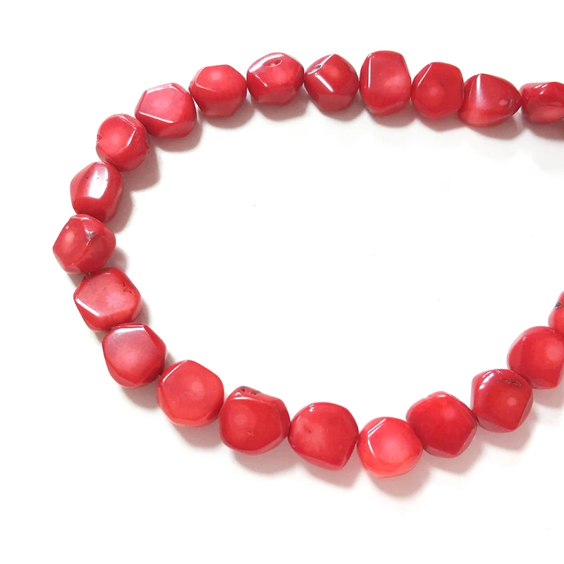 2021 Fashion 13MM 5pieces/bag Red Coral Irregular Shape Beads for DIY Necklace Bracelet Jewelry Accessories