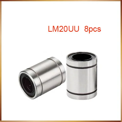 

Free shipping 8pcs/Lot LM20UU 20mm Linear Ball Bearing Linear Bearings 20x32x42mm For 3D Printer CNC Parts