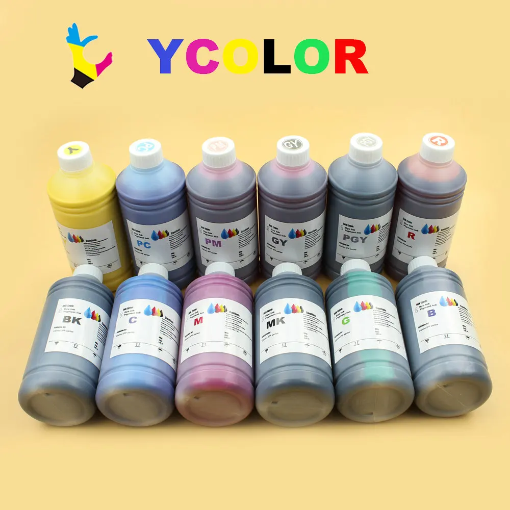 1000ML Color vivid Pigment ink for Canon IPF 8100 9100 8300 8310 8400 8410 9400 9410 printer