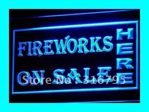 i140 OPEN Fireworks On Sale Displays LED Neon Light Light Signss On/Off Switch 20+ Colors 5 Sizes