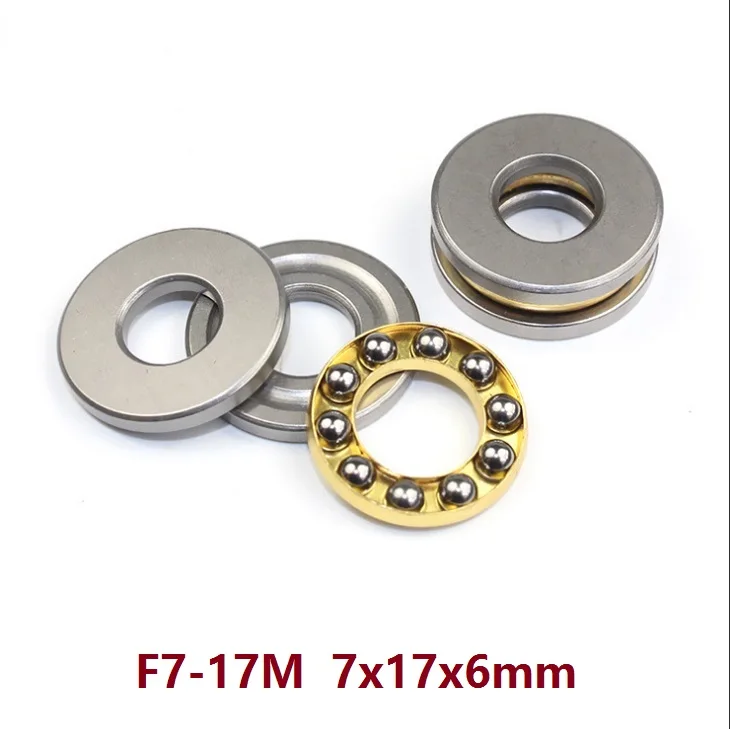 

100pcs/lot F7-17M Axial Ball Thrust Bearing 7x17x6 mm miniature bearing Plane thrust ball bearing 7*17*6mm