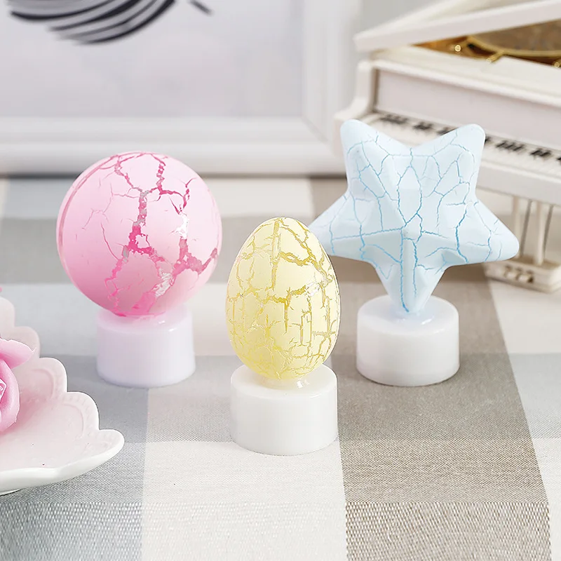 mycyk Creative cracked egg stars glow light home decoration room layout night light random color 1pcs of 3 kinds birthday gifts