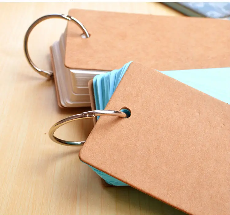 Kraft Blank Card Wordbook Vocabulary Notebook DIY Graffiti Paper,