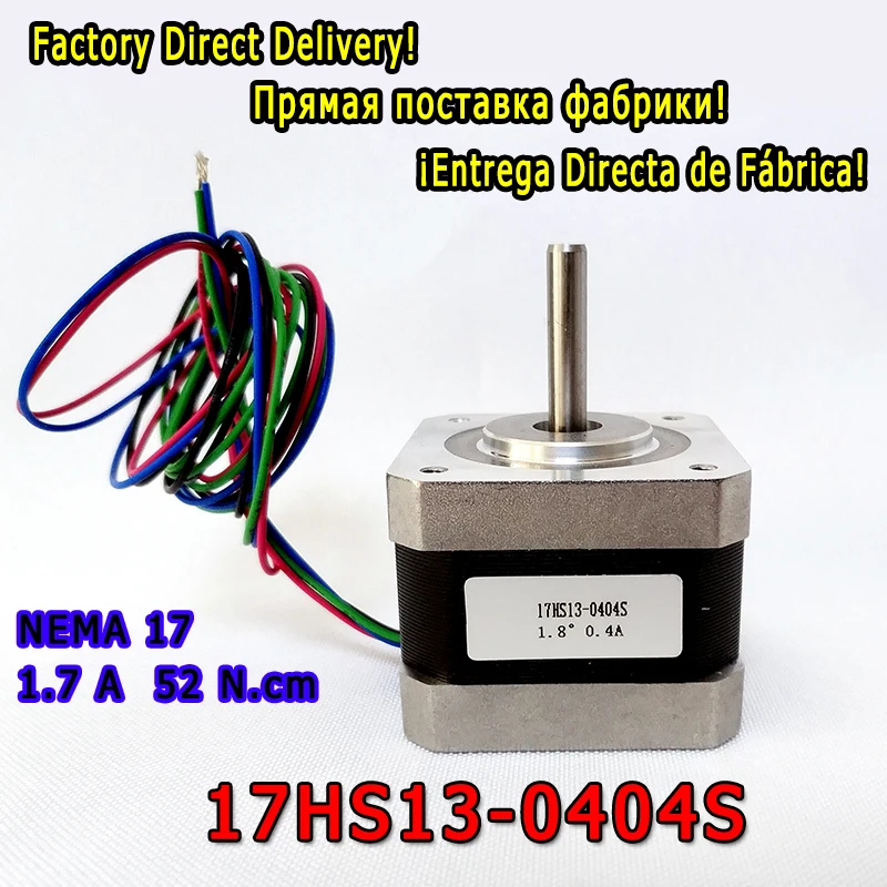 Super promotion FREE SHIPPING  Stepper motor 17HS13-0404S  L 33 mm  Nema17  with 1.8 deg  0.4 A  26 N.cm and  bipolar 4  wire