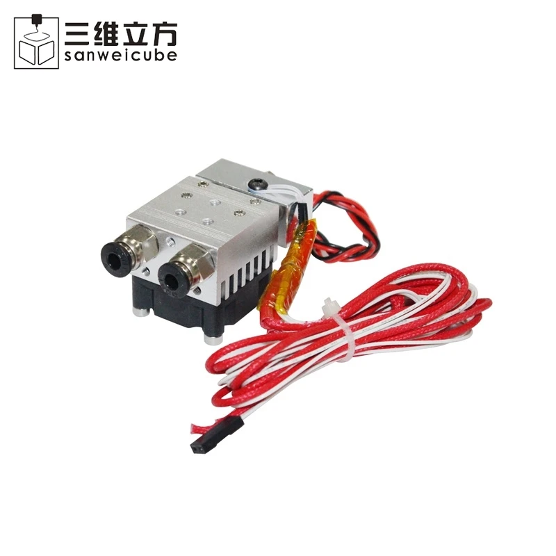 3D phụ kiện máy in Duy Nhất-đầu pha trộn màu sắc và đùn kit Hai trong một ra Hai màu đầu in sưởi ấm hot end
