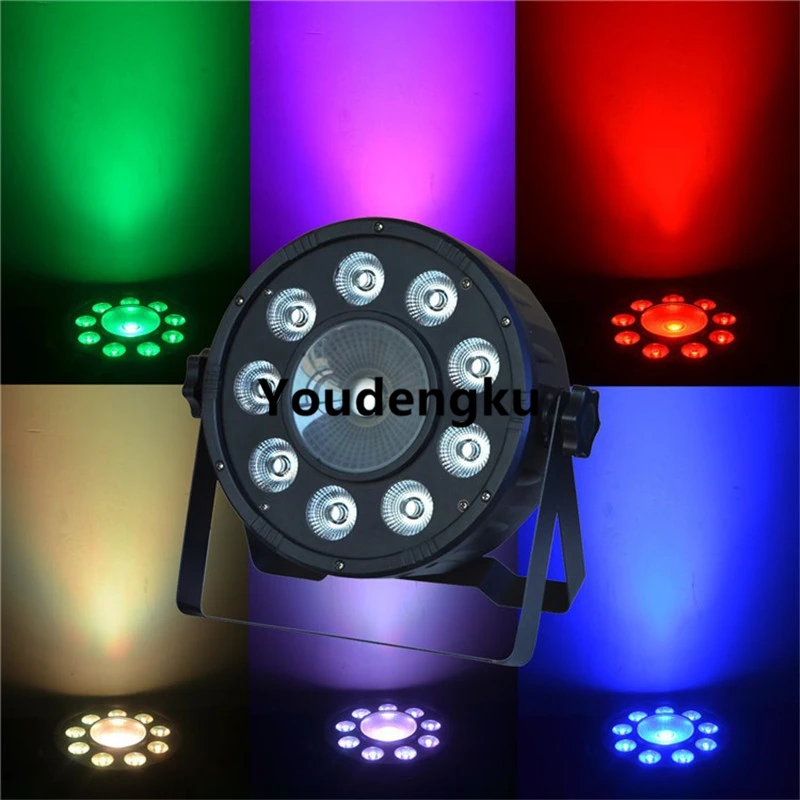 8 pieces  9*3W RGB + 30W 2 in 1 Effect stage decoration Plastic Flat DMX512 Led Par Light stage lighting