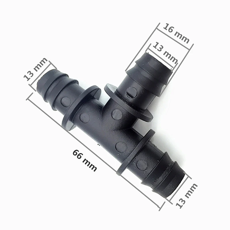 1/2 Inch Water Quick Coupling Garden Hose Tee Homebrew Agricultura Irrigation Drip Pipe Connector Tubing Fitting 10 Pcs