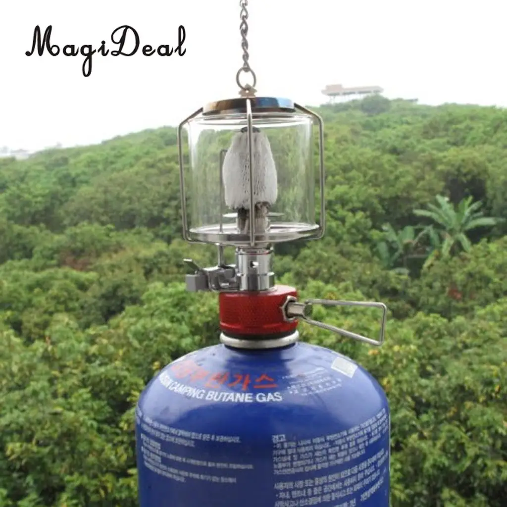 MagiDeal 3 قطعة العالمي الغاز فانوس العبي مقاومة اي اشعاعات الأمن التلوث الغاز مصباح الظل في الهواء الطلق معدات التخييم #4