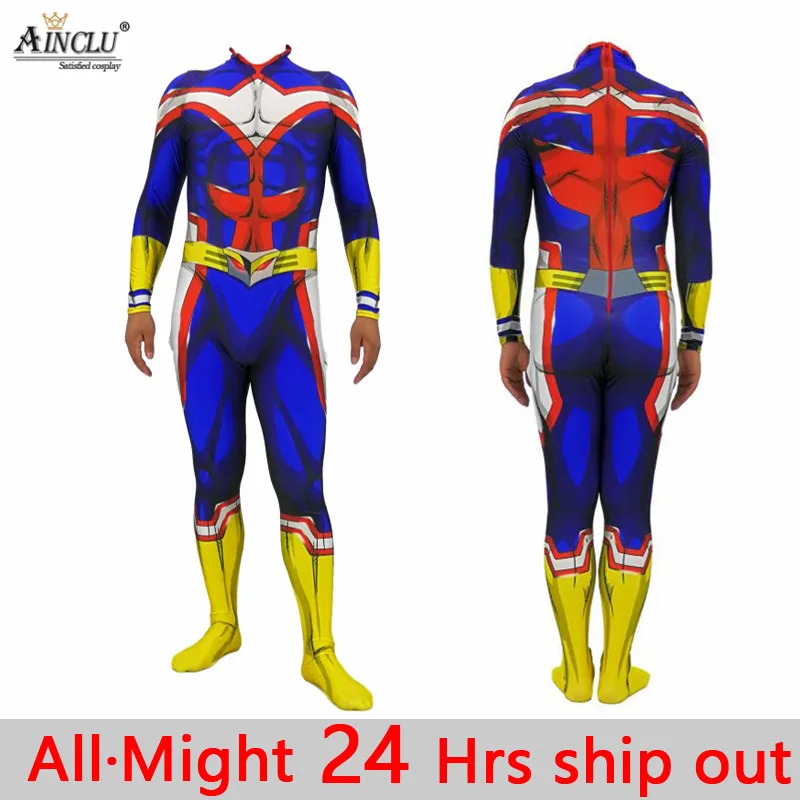 

All Might Cosplay Costume My Hero Academia Boku no Hero Academia 3D Print Adult Kids Full Body Zentai Bodysuit Men/Women