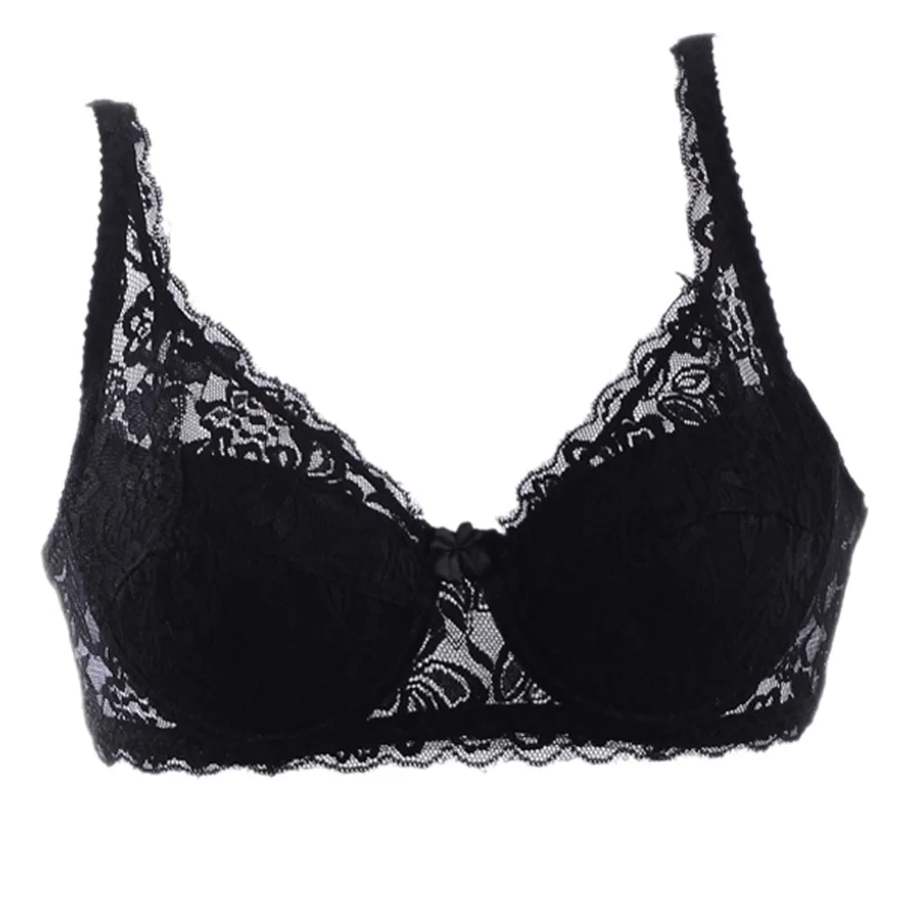 Fashion Ladies Female Push Up Bra Embroidery Lace Bras Sexy Underwear For Women Padded Sheer Bra Intimates