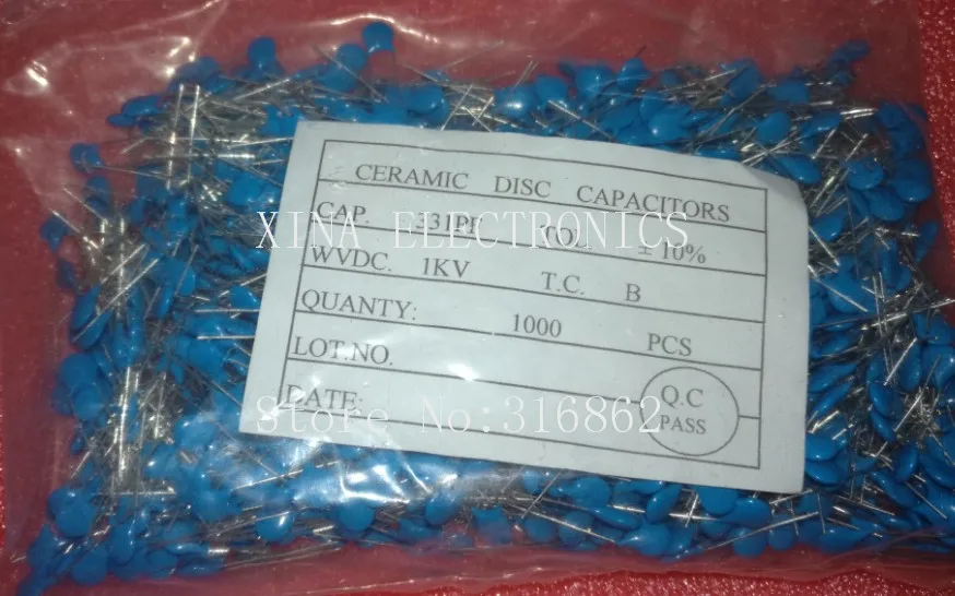1KV 330PF 331K 330P 1000v 330PF High Voltage Ceramic Capacitor 100pcs/lot