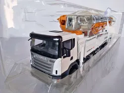 Alloy Model 1:38 Scale Sca-nia Truck Tractor Zoomlion 64X-6RZ Concrete Pump Truck DieCast Toy Model for Collection Decoration