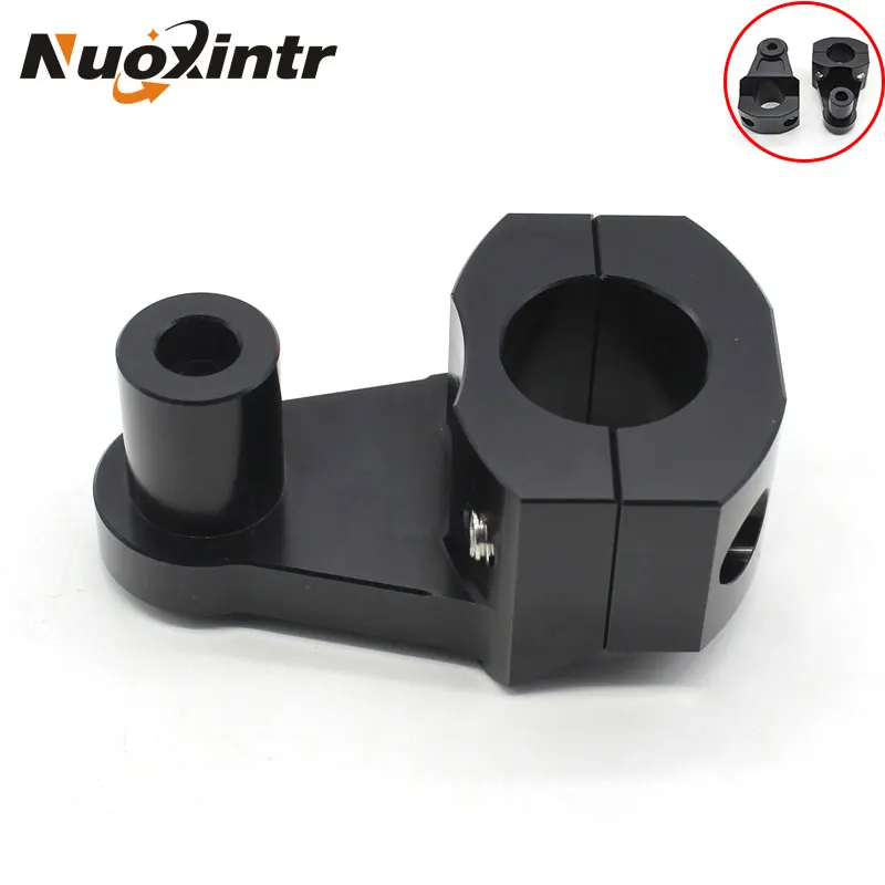 Black Universal Anodized 2 Inch Pivoting Motorcycle Handlebar Riser For 7/8 22mm/28mm Clamp