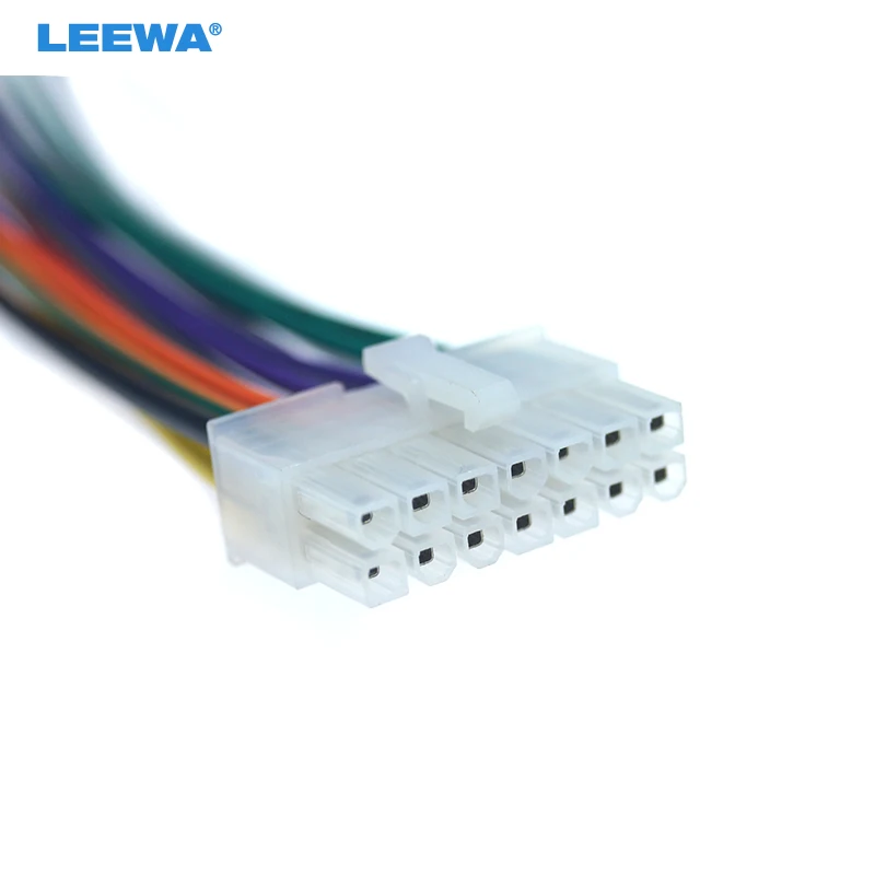 

LEEWA 20pcs Universal Car Wire Harness Connector 14Pin Into Car DVD CD Radio Stereo Wire Plug Adapter #CA5697-14P