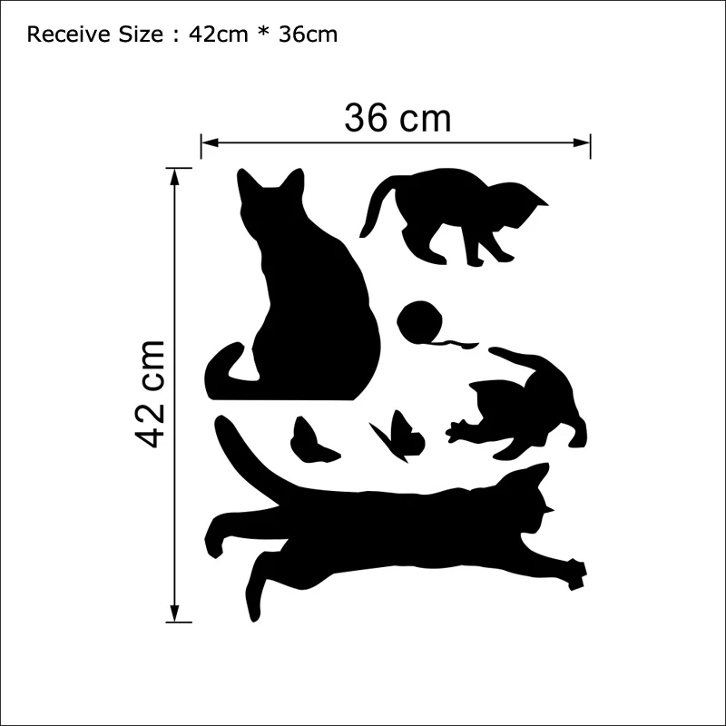 New Cat Playing Wall Sticker Cute Living Room Background Decoration Stairs Stickers On The Wall DIY Decals Home Decor Wallpaper