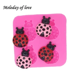 DIY Ladybug Cupcake Silicone Cake Mold 3D Fondant Cake Decorating Tools Cake Baking Tools DY0022