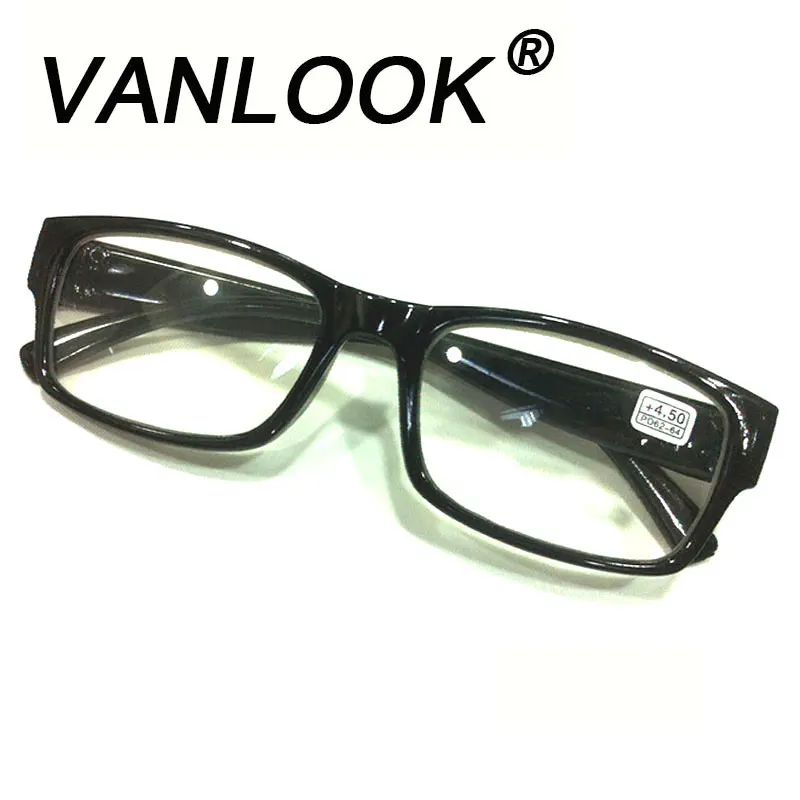 

Reading Glasses Frames Men Women's Black Plastic For Degree +4.50 +5.00 +5.50 +6.00