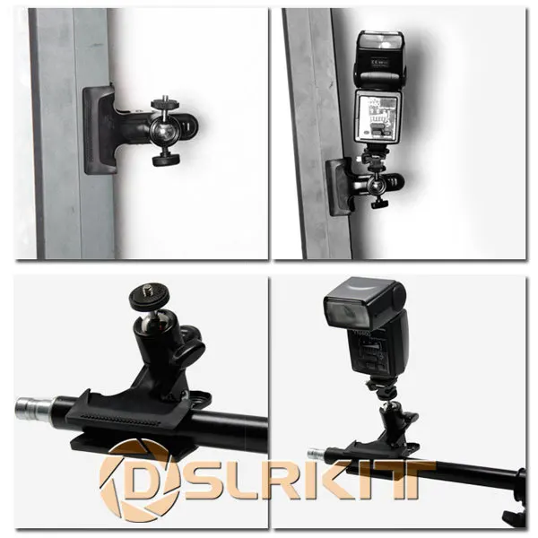 บิ๊กการถ่ายภาพสตูดิโอฉากหลังพื้นหลังคลิปหนีบกับ1/4 "สกรู360หมุนมินิบอลหัวหน้า