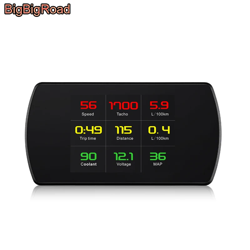 BigBigRoad Auto HUD OBDII 2 Parabrezza Proiettore Head Up Display Per BMW F16 F10 F20 F30 E36 E39 E46 E60 E90 X1 X3 X5 E53 X6 E71