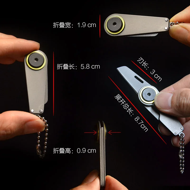 420 stainless steel Mini Folding Knife fruit knife outdoor Home Key Chain Pocket Bean Knives Handle EDC Multi Screwdriver Tools
