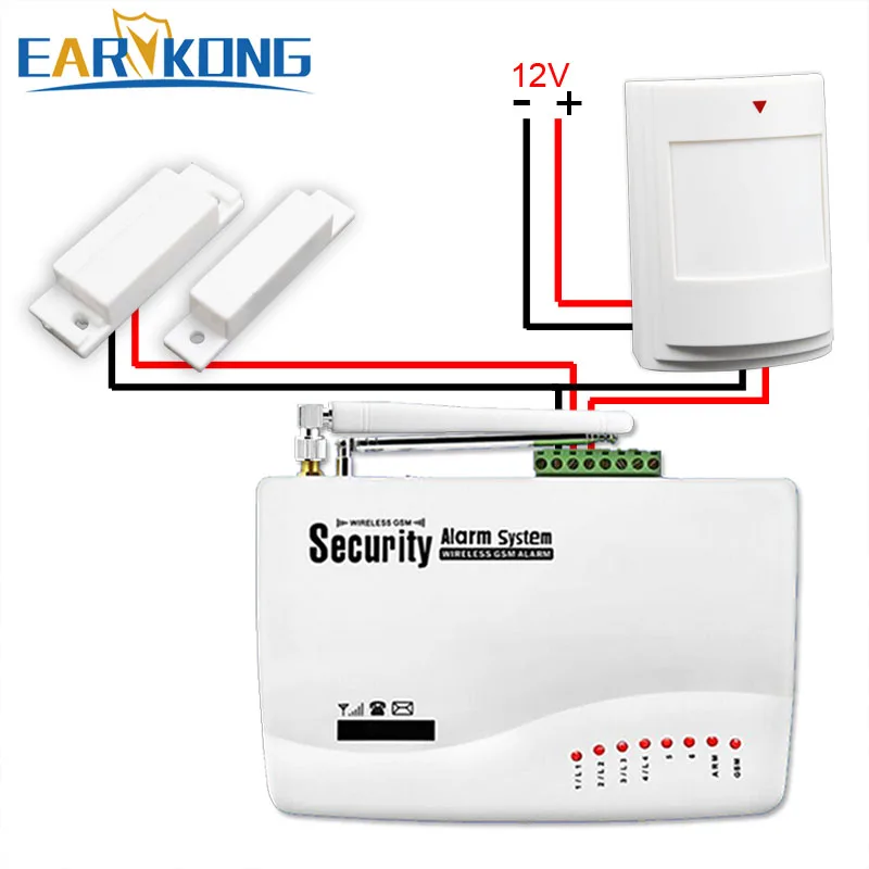 Wired PIR Infrared motion detector for Home Burglar GSM alarm system,